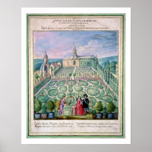Dutch Garden, 1650 (w/c on paper) Poster