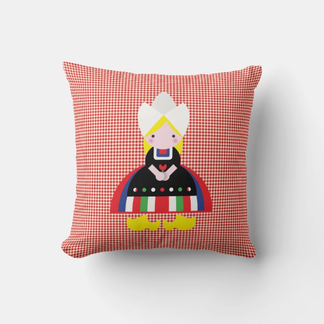 Dutch girl throw pillow (Front)