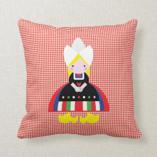 Dutch girl throw pillow