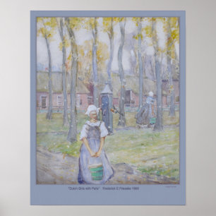 "Dutch Girls with Pails" by Frederick C Frieseke Poster