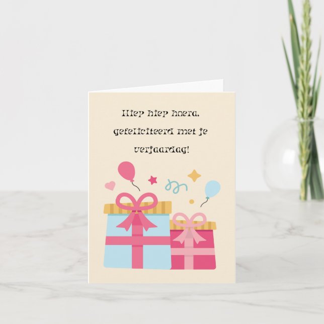 Dutch Happy Birthday  Card (Front)