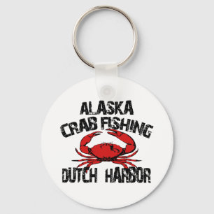 Dutch Harbour Alaska Crab Fishing Keychain
