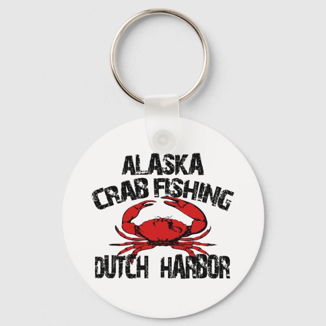 Dutch Harbour Alaska Crab Fishing Keychain (Front)