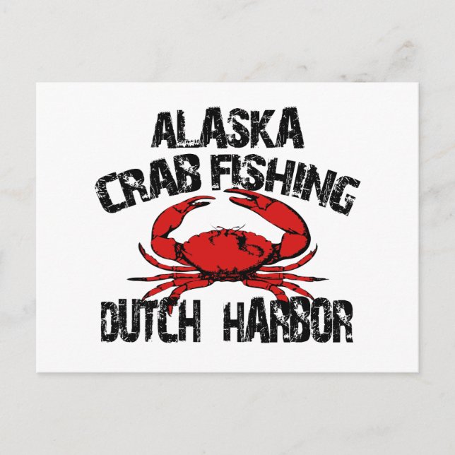 Dutch Harbour Alaska Crab Fishing Postcard (Front)