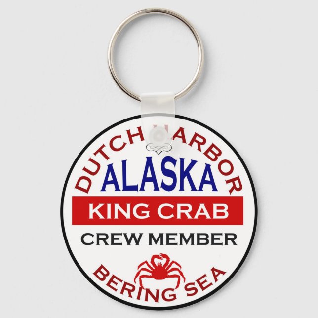 Dutch Harbour Alaskan King Crab Crew Member Keychain (Front)