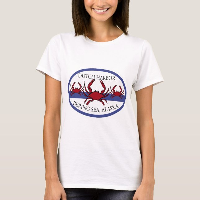 Dutch Harbour Bering Sea Crab Fishing T-Shirt (Front)