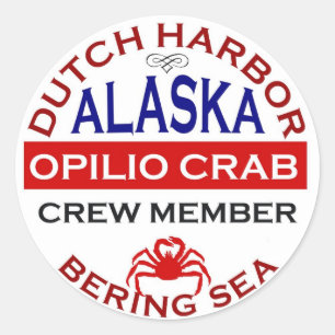 Dutch Harbour Opilio Crab Crew Member Classic Round Sticker