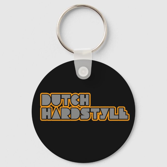 Dutch Hardstyle Hardbass music qlimax q base Keychain (Front)