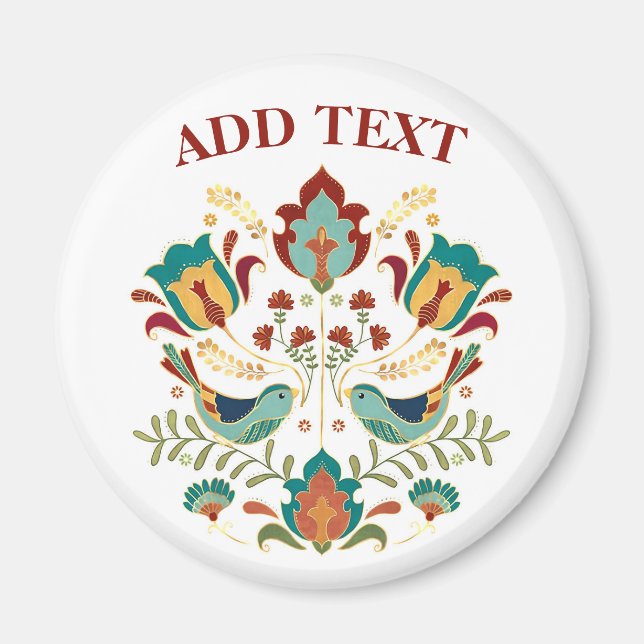 Dutch Hex Welcome Birds Magnet (Front)