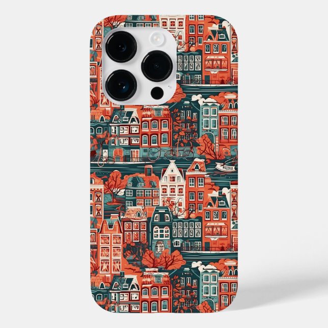 Dutch Houses Pattern Case-Mate iPhone Case (Back)