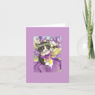Dutch Iris Kitten Blank Note Card