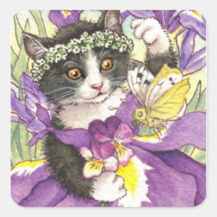 Dutch Iris Kitten stickers