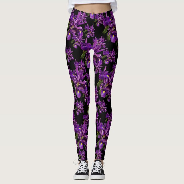 Dutch Iris Purple Sensation Leggings (Front)