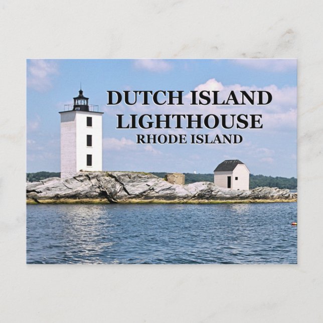 Dutch Island Lighthouse, Rhode Island Postcard (Front)