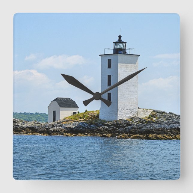 Dutch Island Lighthouse, Rhode Island Wall Clock (Front)