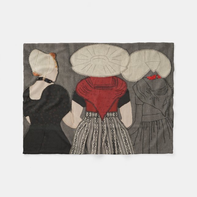Dutch Ladies in traditional clothes – Fleece Blank (Front (Horizontal))