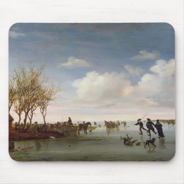 Dutch landscape with Skaters Mouse Pad (Front)
