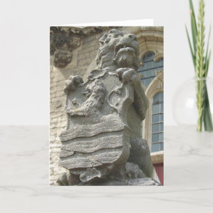 Dutch Lion holding Zeeland Coat of Arms Photo Card