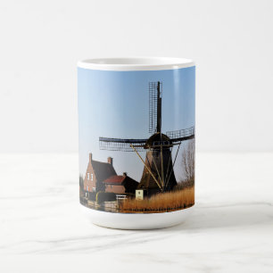 Dutch mill by the water. coffee mug