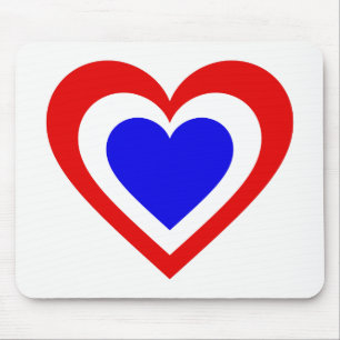Dutch/Netherlands Flag-inspired Hearts Mouse Pad