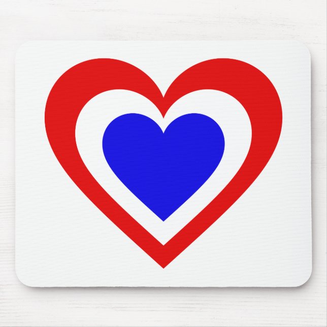 Dutch/Netherlands Flag-inspired Hearts Mouse Pad (Front)