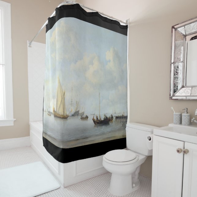 Dutch Ocean Sailing Yacht Boat Shower Curtain (In Situ)