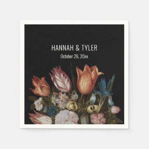 Dutch Painted Tulips Iris + More Colourful Florals Napkin