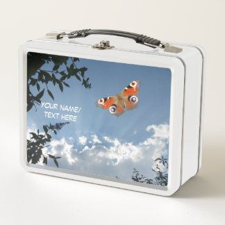 Dutch Peacock Butterfly Cust. Text Lunch Box