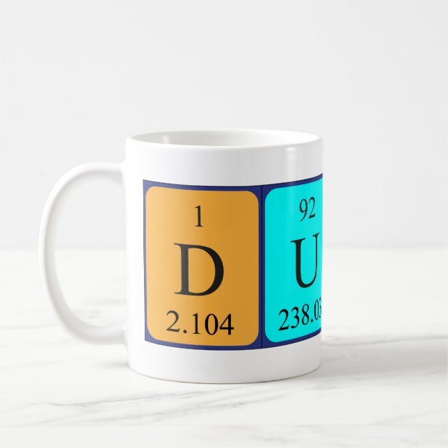 Dutch periodic table patriotic mug (Left)