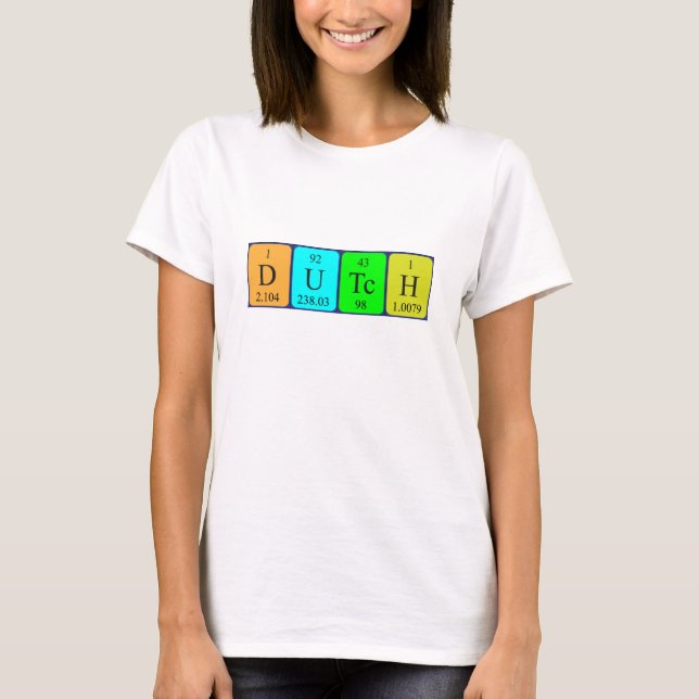 Dutch periodic table patriotic shirt (Front)