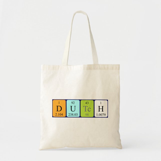 Dutch periodic table patriotic tote bag (Front)