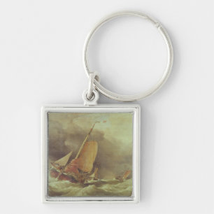 Dutch Pincks Running to Anchor off Yarmouth Keychain