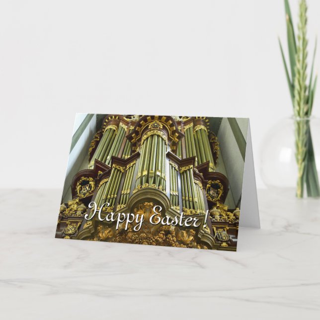 Dutch pipe organ Easter card (Front)