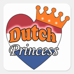 Dutch Princess Square Sticker