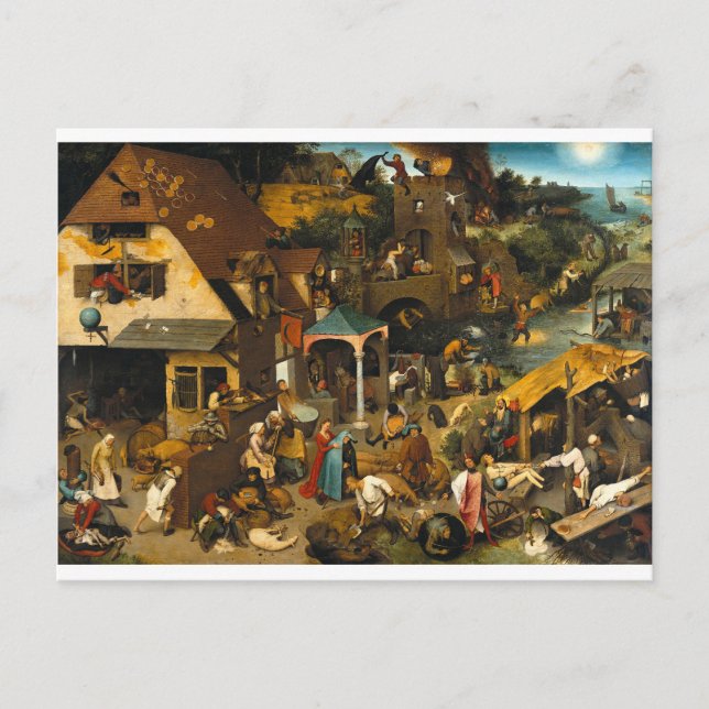 Dutch Proverbs by Pieter Bruegel the Elder Postcard (Front)