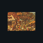 Dutch Proverbs (Netherlandish Proverbs) (1559) Canvas Print<br><div class="desc">Pieter Bruegel's Classic Renaissance Painting, a classic artwork that has passed into the public domain and makes wonderful gifts and other products. All of the Fine Art, Vintage Art, Classic Masterpieces, and other Antique Masterworks here at Masterpiece Gallery have been carefully edited and placed on products to provide the best...</div>
