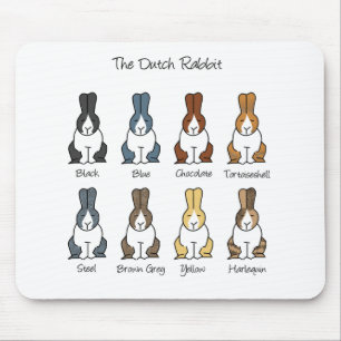 Dutch Rabbit Colors Mouse Pad