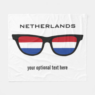 Dutch Shades custom text & color fleece blankets