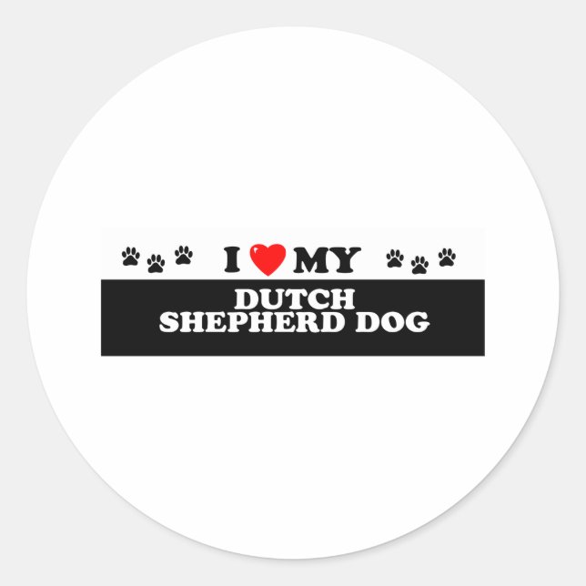 DUTCH SHEPHERD DO_ CLASSIC ROUND STICKER (Front)