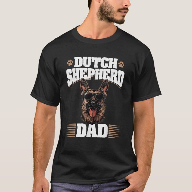 Dutch Shepherd Dog Breed Dutch Shepherd Dad  for M T-Shirt (Front)