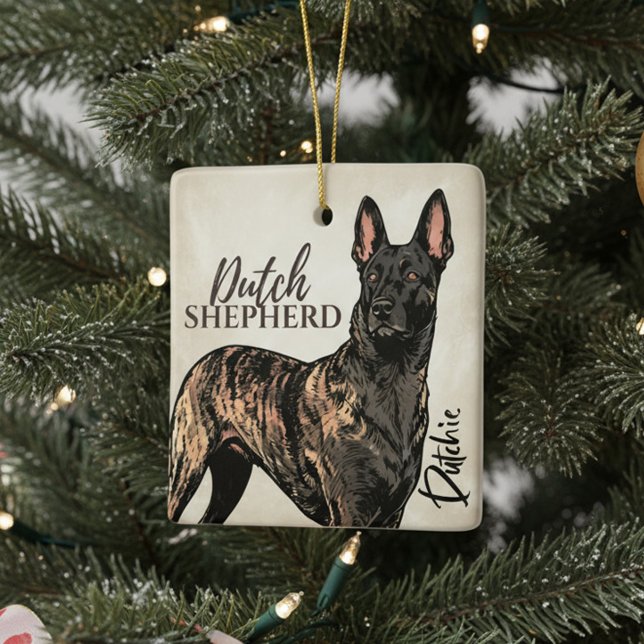 Dutch Shepherd Dog - Dutchie Ceramic Ornament (Creator Uploaded)