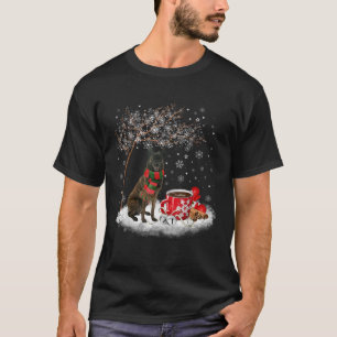Dutch Shepherd Dog In The Snow Christmas Winter Xm T-Shirt