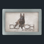 Dutch Shepherd - Dutchie Illustration Belt Buckle<br><div class="desc">Dutch Shepherd - Dutchie Illustration</div>