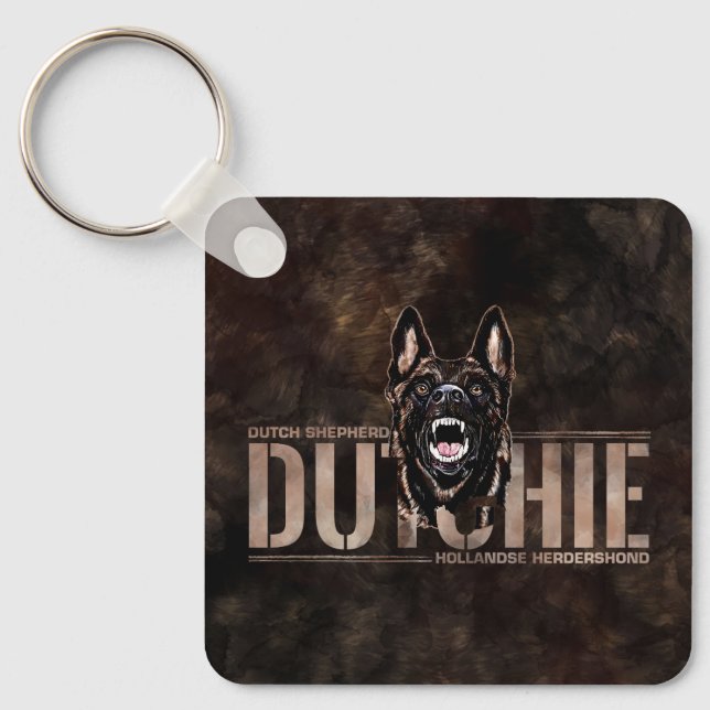 Dutch Shepherd -Hollandse Herdershond  Keychain (Front)