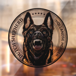 Dutch Shepherd -Hollandse Herdershond  Window Cling
