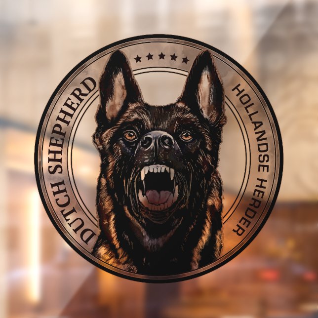 Dutch Shepherd -Hollandse Herdershond  Window Cling (Sheet 2)