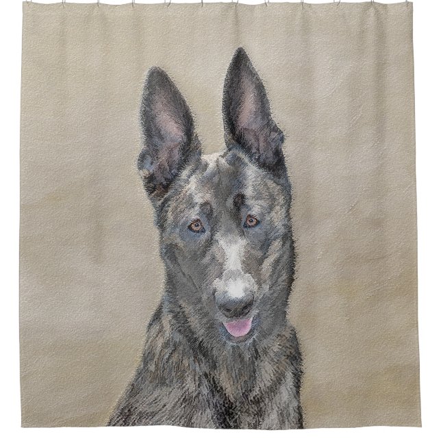 Dutch Shepherd Painting - Cute Original Dog Art (Front)