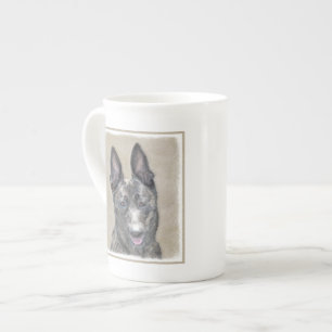 Dutch Shepherd Painting - Cute Original Dog Art Bone China Mug