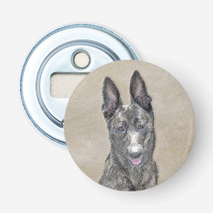Dutch Shepherd Painting - Cute Original Dog Art Bottle Opener