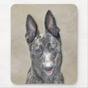 Dutch Shepherd Painting - Cute Original Dog Art Mouse Pad